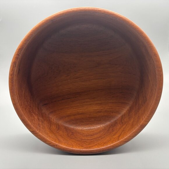 Vintage Teak Wood Salad Serving Bowl Made in Thailand - Picture 4 of 8